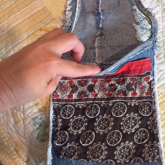 Handmade blue jean bag - Picture 3 of 5